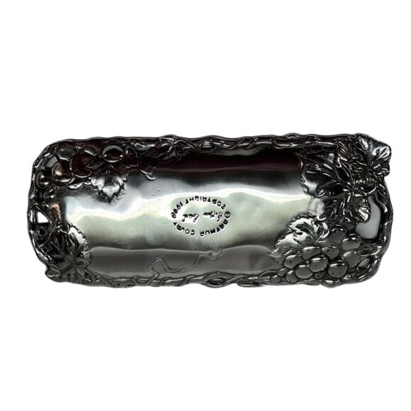 Arthur Court Grape rectangular butter tray Aluminum Hollowware ViNTAGE! - Picture 3 of 4